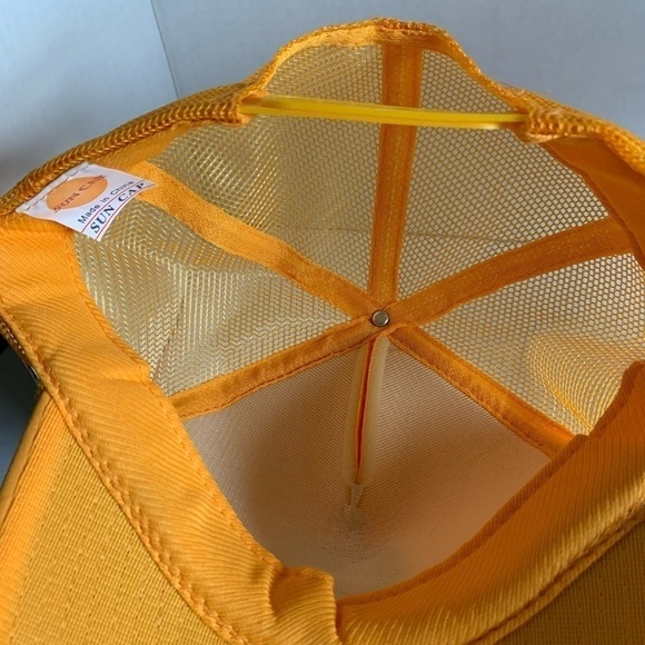 Vintage John Deere Yellow Mesh SunCap Adjustable Snap Back Cap Tracker cap - Picture 6 of 7